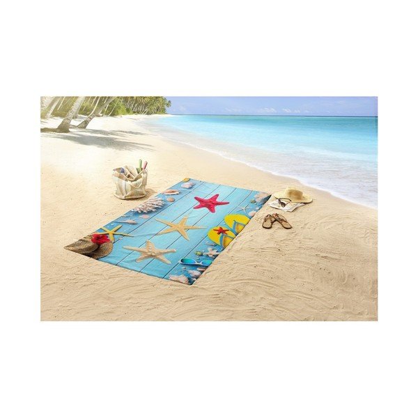 Plažna brisača s potiskom Good Morning Beachy, 100 x 180 cm-image-1