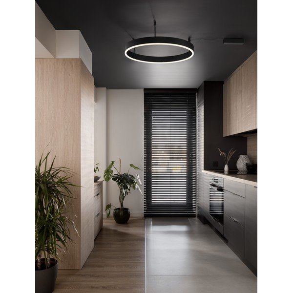 Mat črna aluminijasta LED zatemnitvena stropna svetilka Motif – Nova Luce-image-1