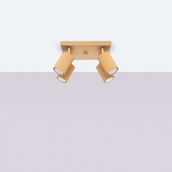 Točkovno svetilo v zlati barvi 25x25 cm Gleam – Sollux-image-4