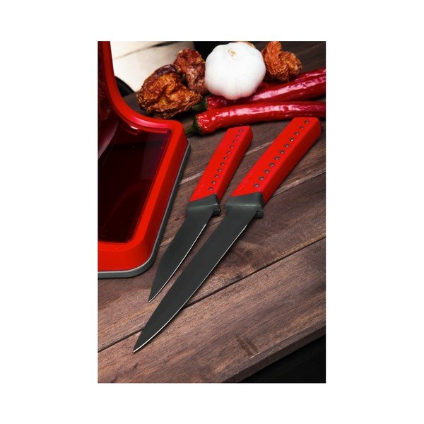 Rdeč blok za nože in komplet 5 nožev Rdeča-image-4