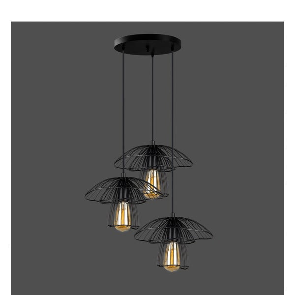 Črna viseča luč Squid Lighting Root, višina 117 cm-image-1