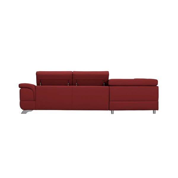 Rdeče usnje Windsor & Co Sofas Gamma raztegljiv kavč, levi kot-image-2