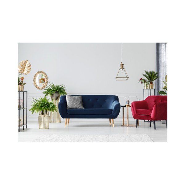Mazzini Sofas Amelie temno modra dvosedežna zofa-image-4