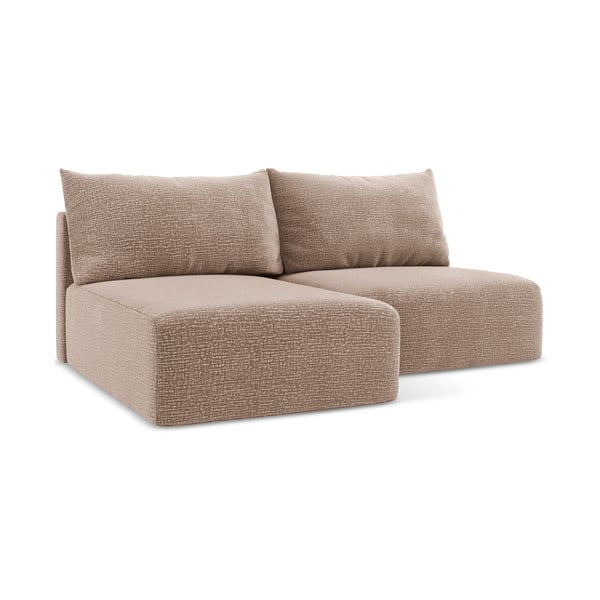 Svetlo rjava raztegljiva/s prostorom za shranjevanje kotna sedežna garnitura (levi kot) Kalena – Makamii-image-1