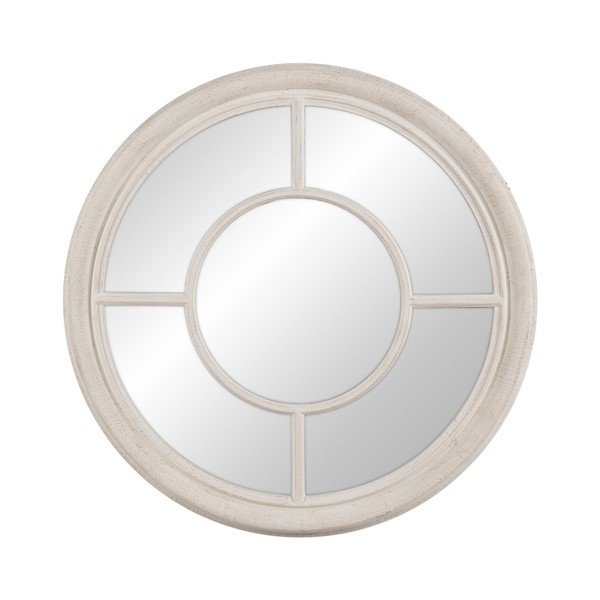 Stensko ogledalo z lesenim okvirjem ø 79 cm Paula – Ixia