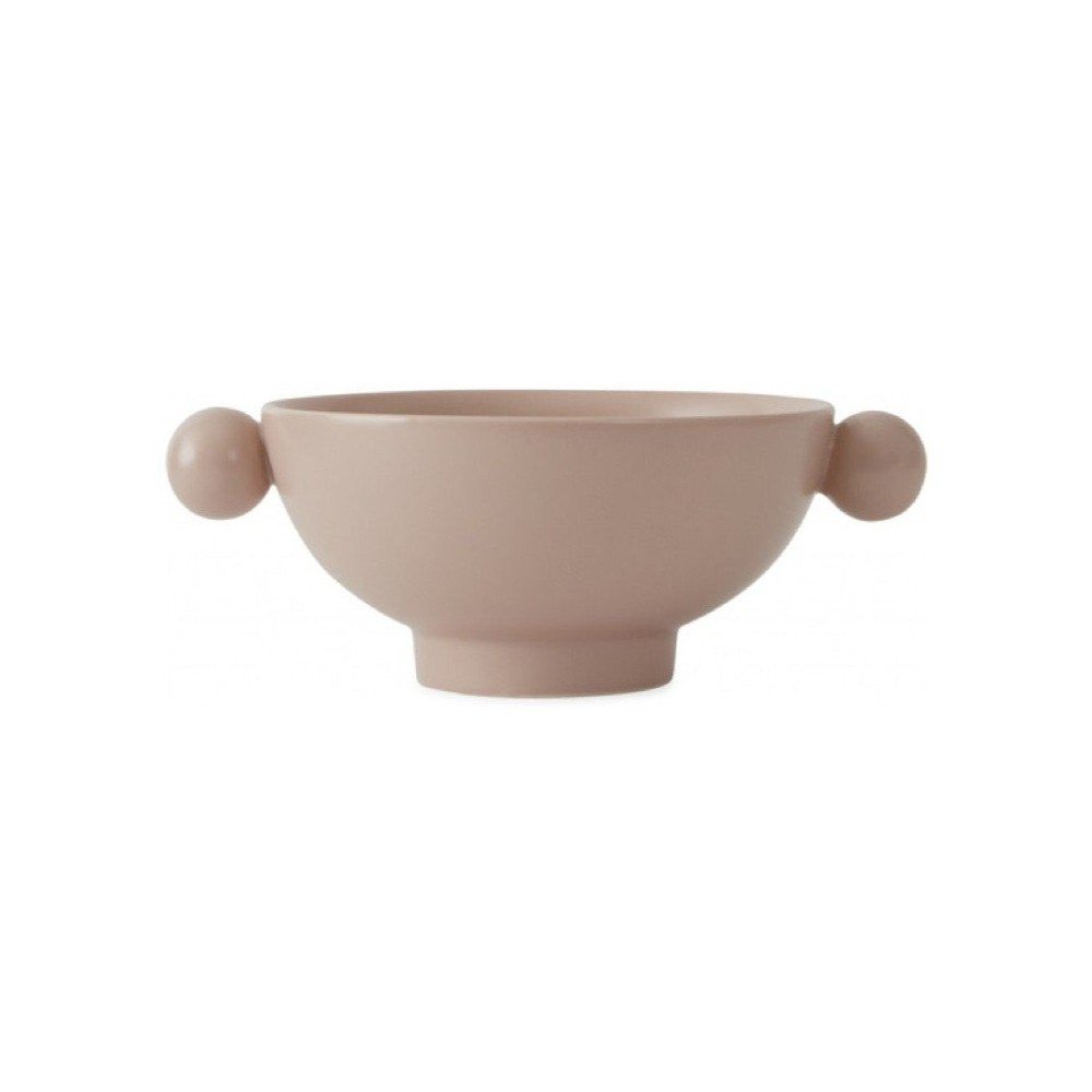 Svetlo rožnata porcelanasta skledica za serviranje Inka