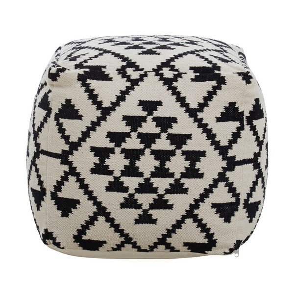 Črno-bel tabure Cefena – Premier Housewares-image-1