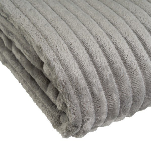 Siva odeja iz mikropliša 130x160 cm Fur Velvet – Casa Selección-image-3