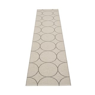 Temno siv zunanji in notranji tekač 70x300 cm Boo Charcoal Linen – Pappelina