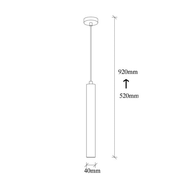 Črna viseča svetilka s kovinskim senčilom ø 4 cm Best – Opviq lights-image-4