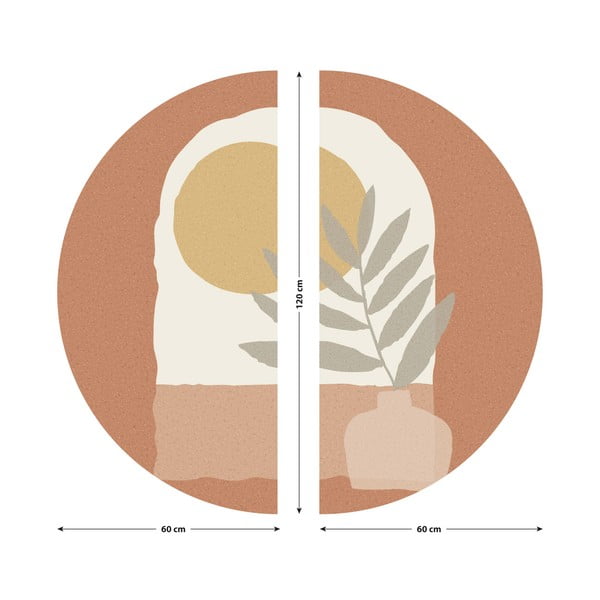 Stenska nalepka 120x120 cm Sunrise and Olive Branch - Ambiance-image-3