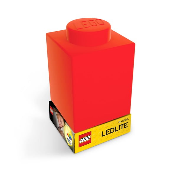 Rdeča silikonska nočna lučka LEGO® Classic Brick