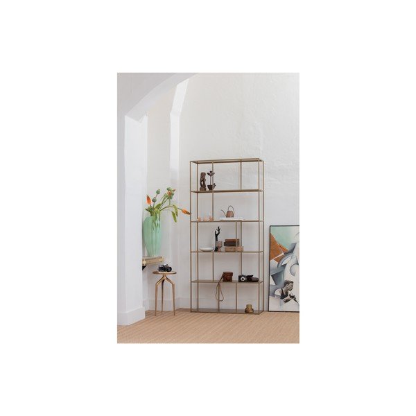 Kovinski regal v zlati barvi 90x196 cm Valued – BePureHome-image-1