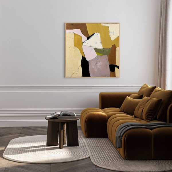 Ročno naslikana slika na platnu v okvirju 101x101 cm Featured – Malerifabrikken-image-1