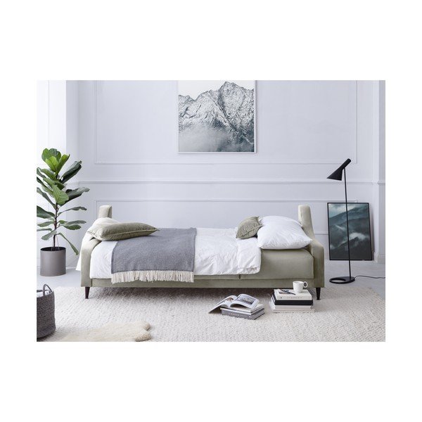 Bež žametna raztegljiva sedežna garnitura s prostorom za shranjevanje Mazzini Sofas Freesia, 215 cm-image-4