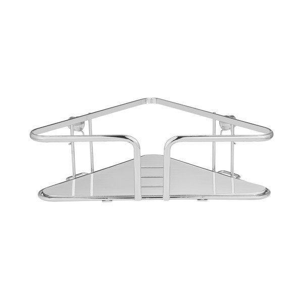 Srebrna kotna stenska kopalniška polica iz nerjavečega jekla Termoli - Wenko-image-2