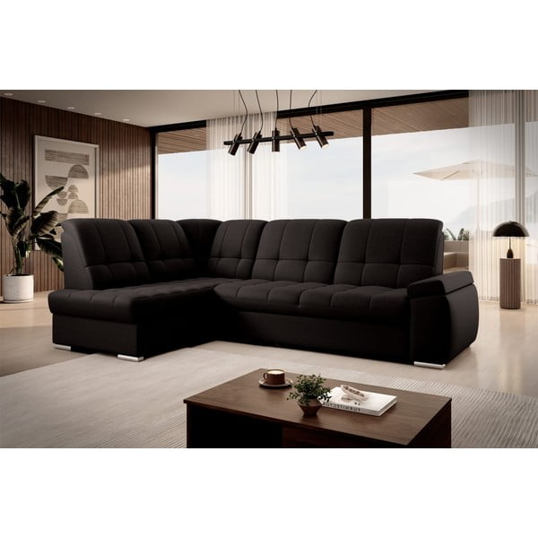 Rjava raztegljiva/s prostorom za shranjevanje kotna sedežna garnitura (levi kot/v obliki črke L) Sado – ELTAP-image-4