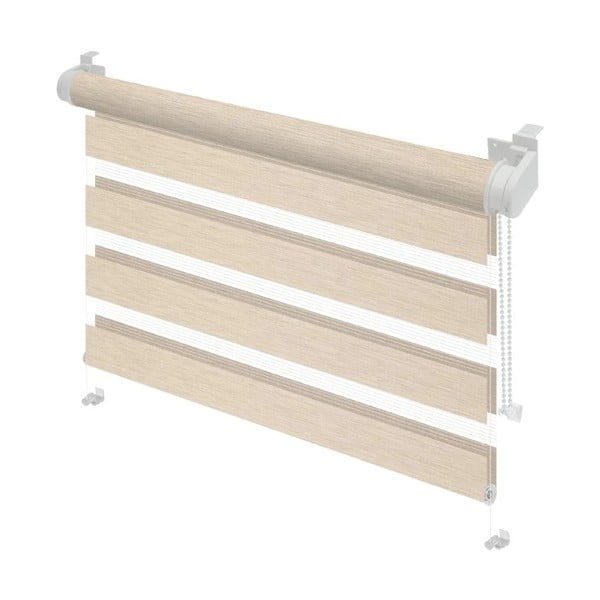 Kremno bel zatemnitveni rolo 57x150 cm Zebra Silvalin – Gardinia-image-1