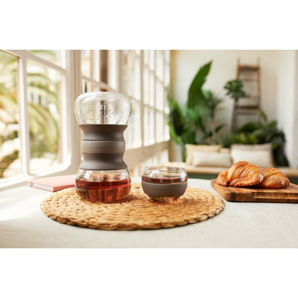 Svetlo rjav steklen čajnik s cedilom 500 ml – Lékué-image-2