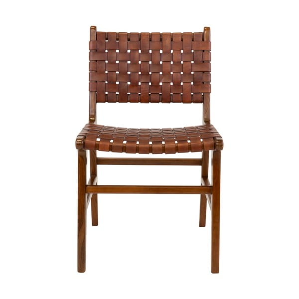 Rjavi jedilni stoli iz masivnega tika v kompletu 2 ks Perugia – House Nordic-image-2