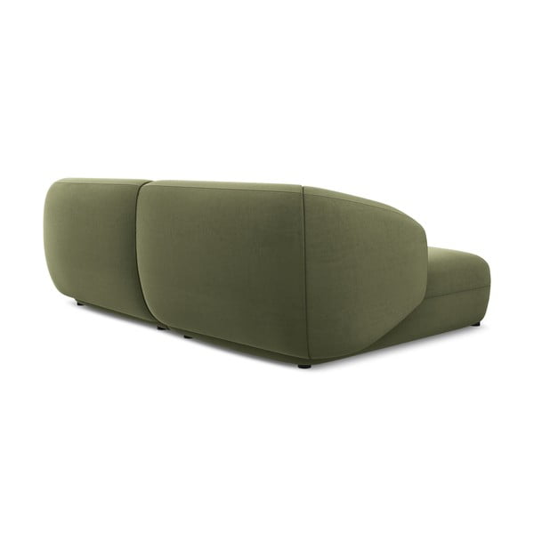 Zelena žametna kotna sedežna garnitura (levi kot) Moana – Makamii-image-4