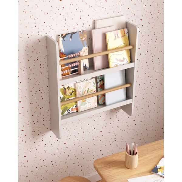 Bela večnivojska otroška polica 50 cm Gopi – Kave Home-image-3