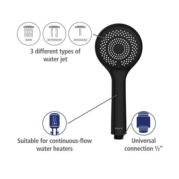 Tuš ročka ø 9,5 cm Water Saving – Wenko-image-4