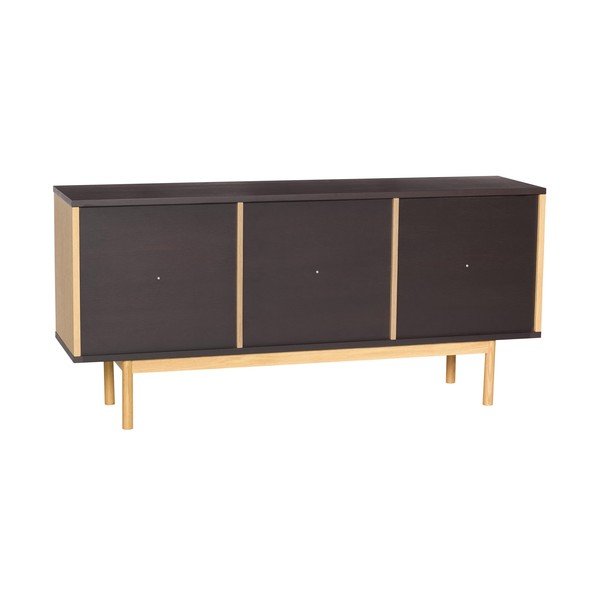 Rjava komoda v hrastovem dekorju 140x65x35 cm Dual – Hübsch-image-4