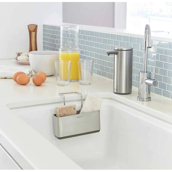 Samonosilni kovinski nosilec za gobice Slim - simplehuman-image-1