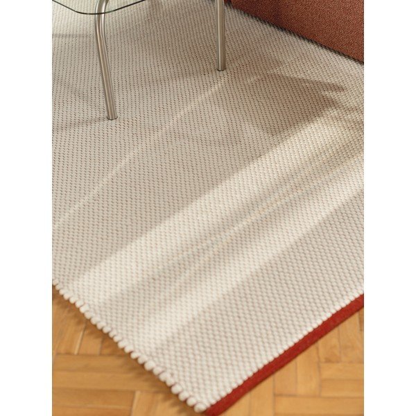 Rdeča/bež ročno tkana volnena preproga 140x200 cm Lenu – noo.ma-image-3