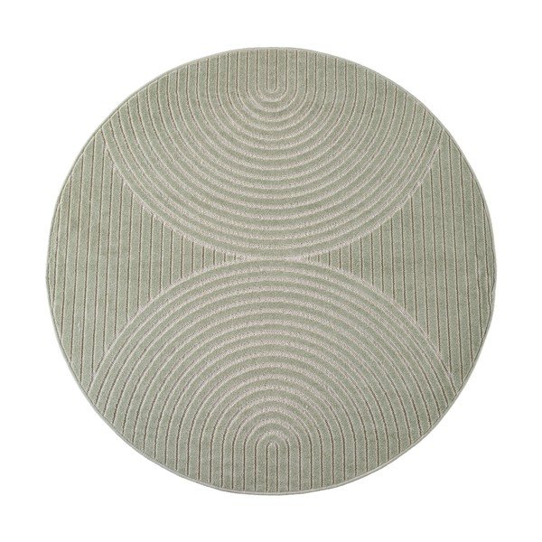 Zelena okrogla notranja in zunanja preproga ø 80 cm Nova 1201 – Ayyildiz Carpets
