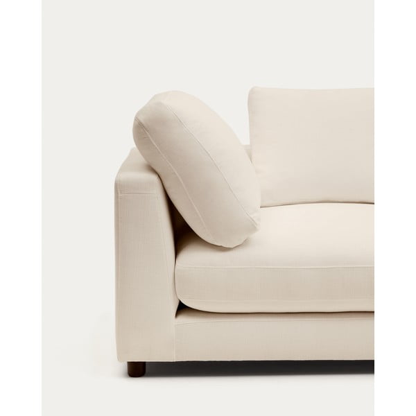 Kremno bel ležalnik Gala – Kave Home-image-1