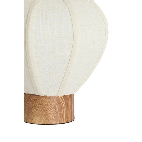 Kremno bela kovinska namizna svetilka s tekstilnim senčilom (višina 23,5 cm) Kyzo – Light & Living-image-2
