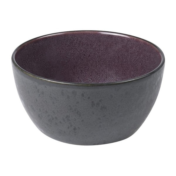 Skleda iz črne keramike z notranjo glazuro v vijolični barvi Bitz Mensa, premer 12 cm