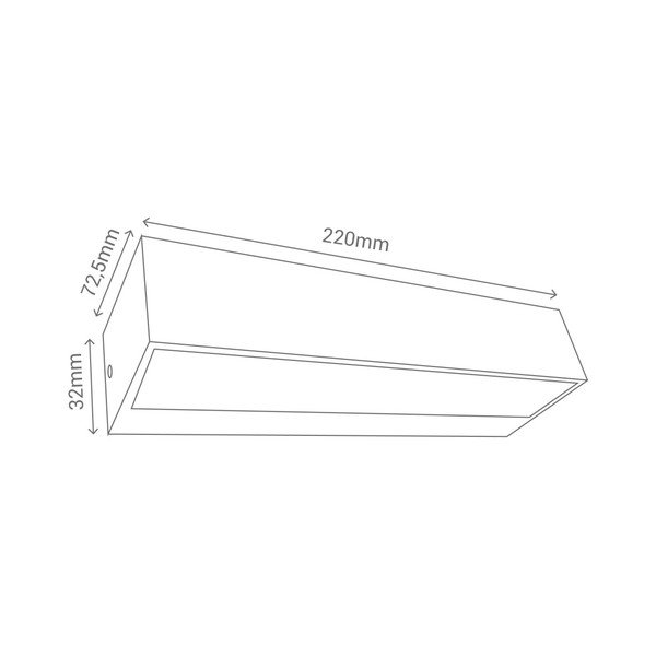 Siva stenska svetilka SULION Tisa, 22 x 7,25 cm-image-1