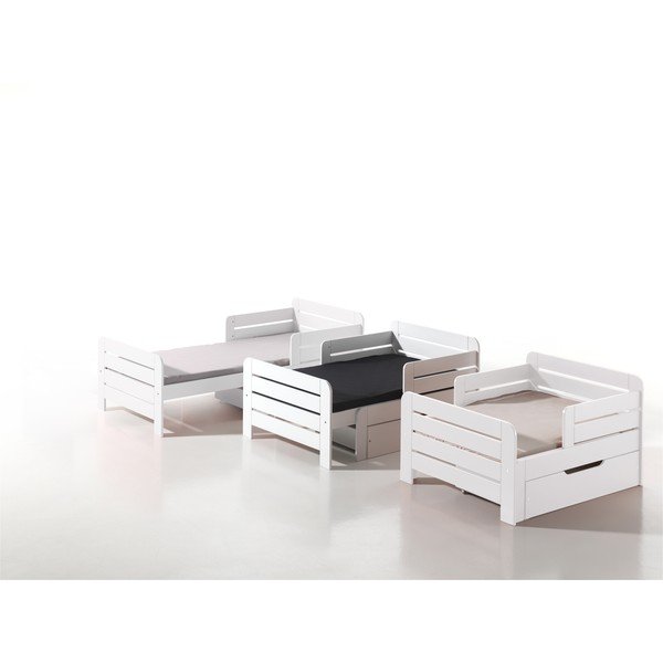 Bel otroški predal za pod posteljo 90x140 cm Jumper – Vipack-image-1