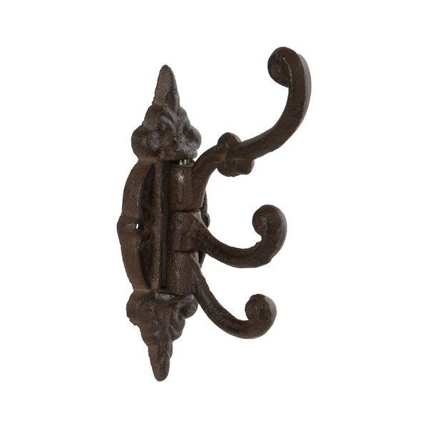 Temno rjav kovinski stenski obešalnik – Esschert Design-image-1