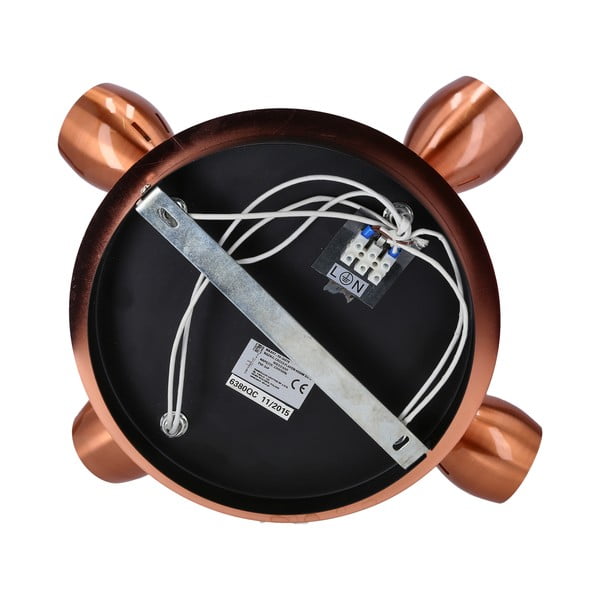 Stropna svetilka v bakreni barvi s kovinskim senčnikom 35x35 cm Cross – Candellux Lighting-image-4