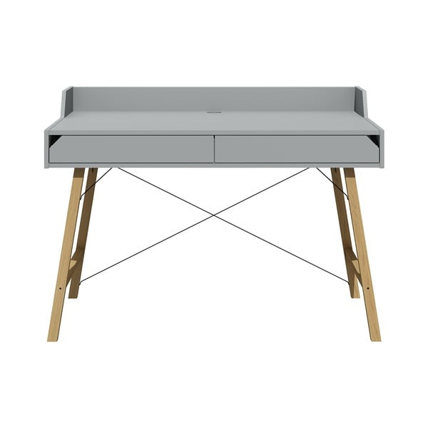 Siva pisalna miza Lotta BELLAMY, širina 120 cm