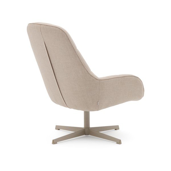 Bež vrtljiv fotelj Jaspe – Kave Home-image-4