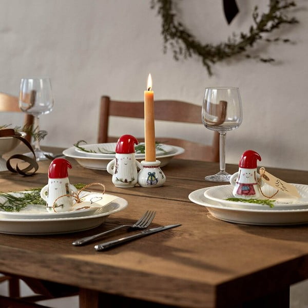Keramičen svečnik z božičnim motivom Hammershøi Christmas Father Elf – Kähler Design-image-1