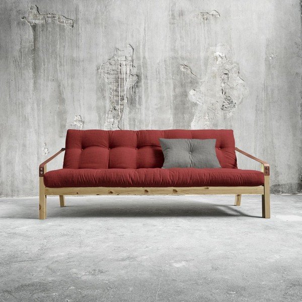 Raztegljiv kavč Karup Poetry Natural/Passion Red/Granite Grey-image-1