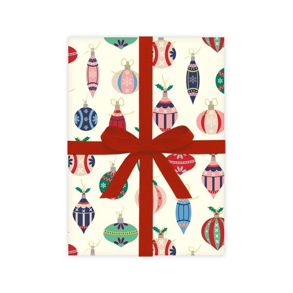 5 listov ovojnega papirja Eleanor Stuart Retro Baubles, 50 x 70 cm-image-2