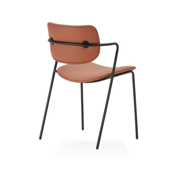 Opečnato oranžni jedilni stoli v kompletu 2 ks Maika – Marckeric-image-3