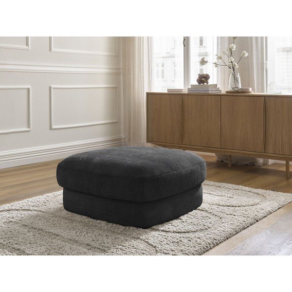 Črn tabure iz šenilje Leonore – Bobochic Paris-image-1