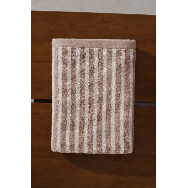 Bež/kremno bela bombažna brisača 50x70 cm Dixie – Jotex-image-1