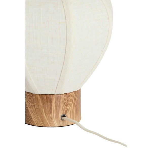 Kremno bela kovinska namizna svetilka s tekstilnim senčilom (višina 23,5 cm) Kyzo – Light & Living-image-4
