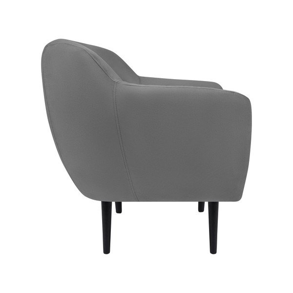 Mazzini Sofas Toscane siv fotelj, črne noge-image-2