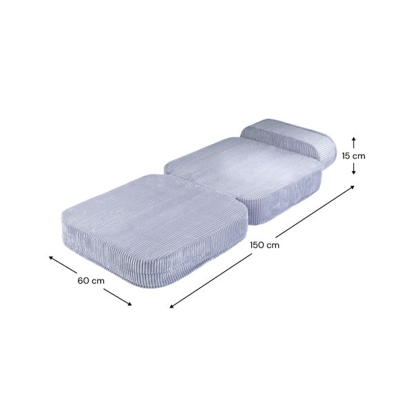 Moder otroški fotelj iz rebrastega žameta Flip – Wigiwama-image-3