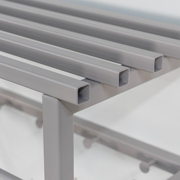 Sivorjav kovinski stenski obešalnik s polico 76 cm Rizzoli – Spinder Design-image-3